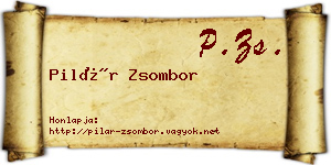 Pilár Zsombor névjegykártya